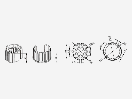 A2313 48mm Uniline Platinum