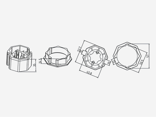A2423 60mm straight gauge tube